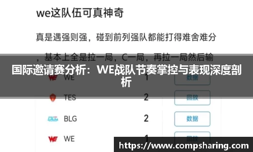 国际邀请赛分析：WE战队节奏掌控与表现深度剖析