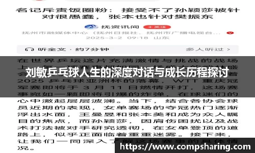 刘敏乒乓球人生的深度对话与成长历程探讨